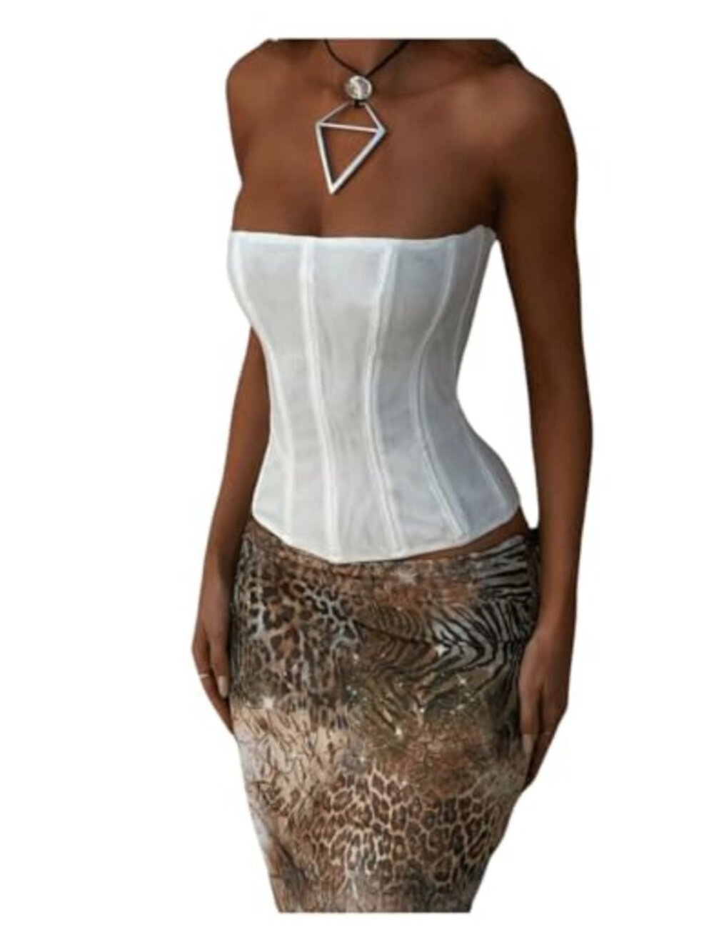 Lace Up Back Strapless Tube Top Corset Bandeau Sexy Going Out Top